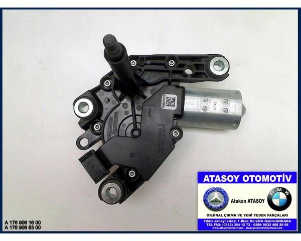 MERCEDES W176 ARKA SİLECEK MOTORU 1769066300 1769061600 A1769066300 A1769061600 A 176 906 63 00 A 176 906 16 00 VALEO W000025406 MERCEDES W176 A ARKA SİLECEK MOTORU